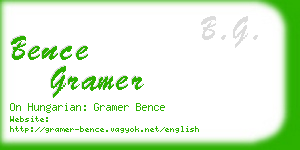 bence gramer business card